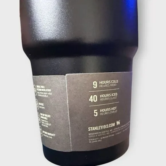 Stanley Black Chroma 20 oz All Day Slim Bottle /30 oz Quencher H2O Tumbler (b) - Picture 8 of 10